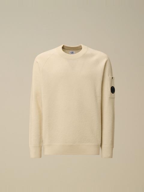 Merino Wool Felted Crewneck Lens Sweater