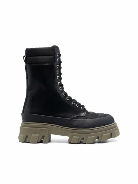 lace-up combat boots