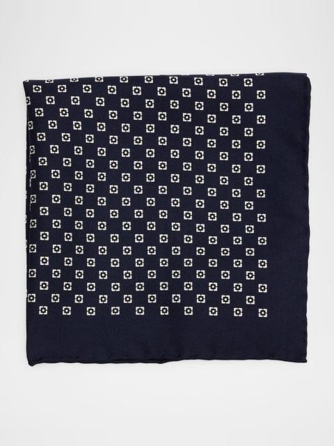 Men's Geometric Silk Pocket Square