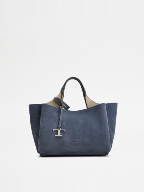 BAG IN SUEDE MINI - BLUE, GREY