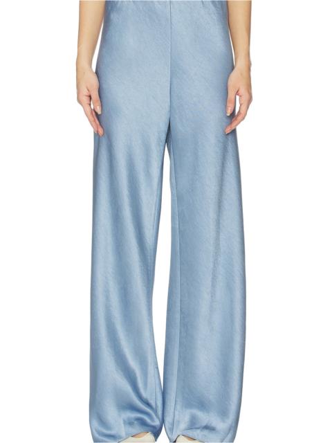 High Waist Fluid Satin Bias Pant