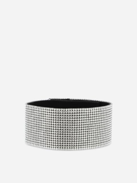 Crystal mesh choker