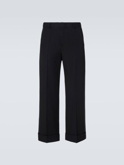 Virgin wool straight pants