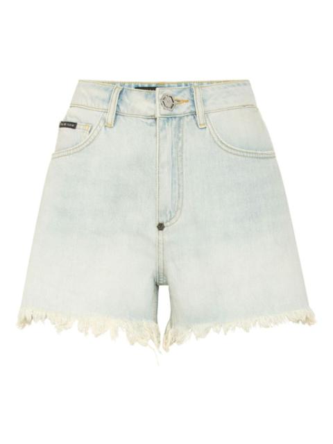 fringed-edge shorts
