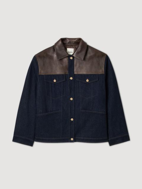 DENIM AND LEATHER JACKET