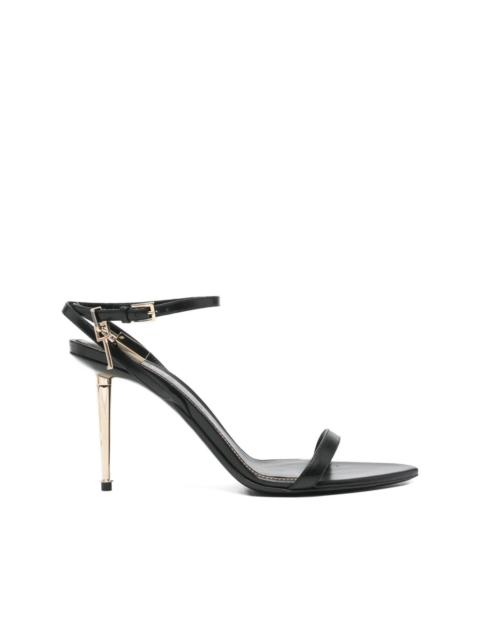 105 padlock-detail leather sandals