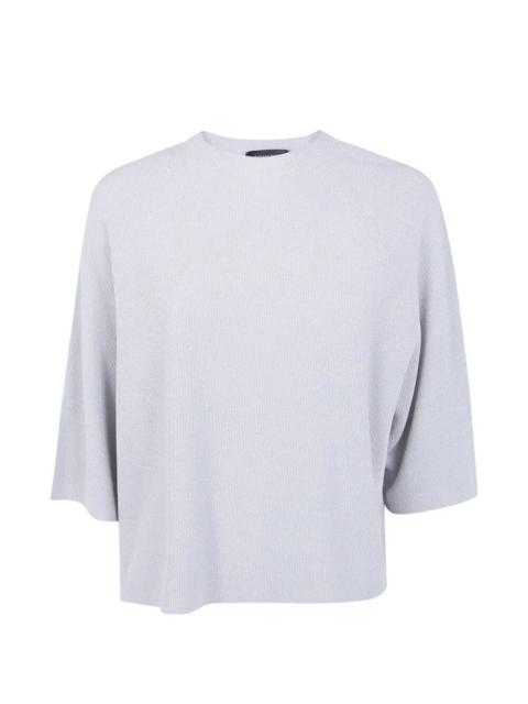 Cropped Round Neck Sweater