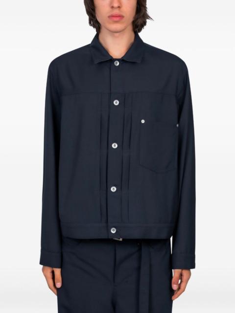 pleated pocket jacket