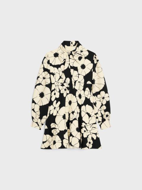 skater mini dress in wool organza