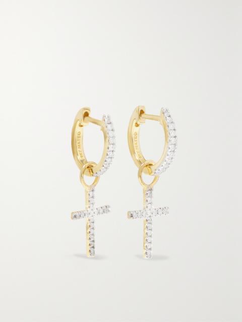 14-karat Gold Diamond Hoop Earrings