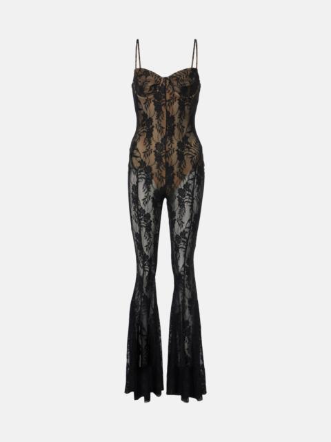 Lace flared jumpsuit