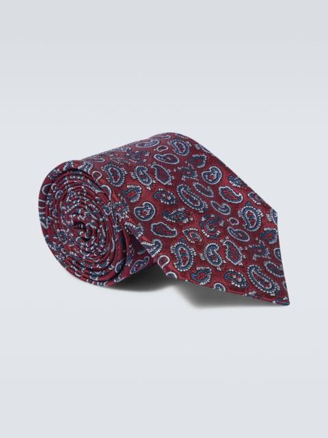 Paisley silk twill jacquard tie