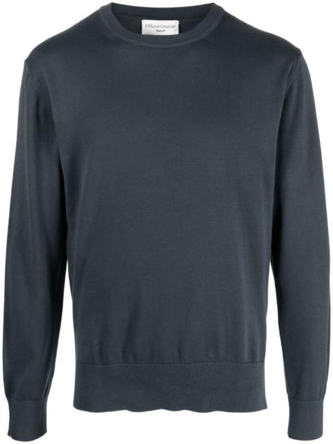 round-neck knit jumper