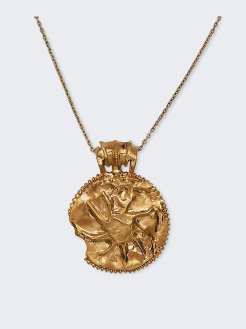 The Sun Salutations Medallion 24k Gold Plated