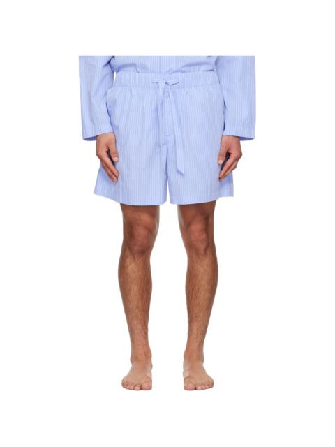 Blue Poplin Pyjama Shorts