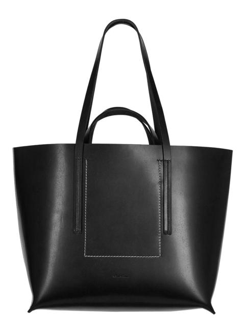 Leather Shopper Bag in Black