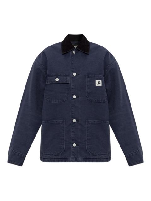 corduroy-collar organic-cotton coat