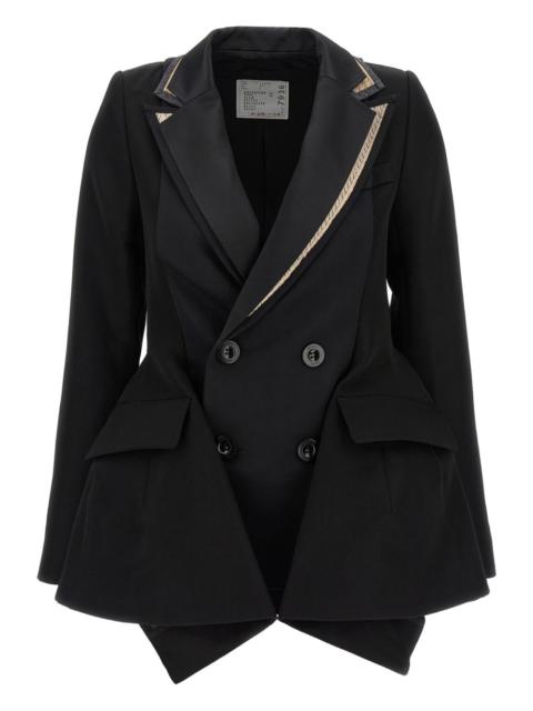 multilayer double-breasted blazer