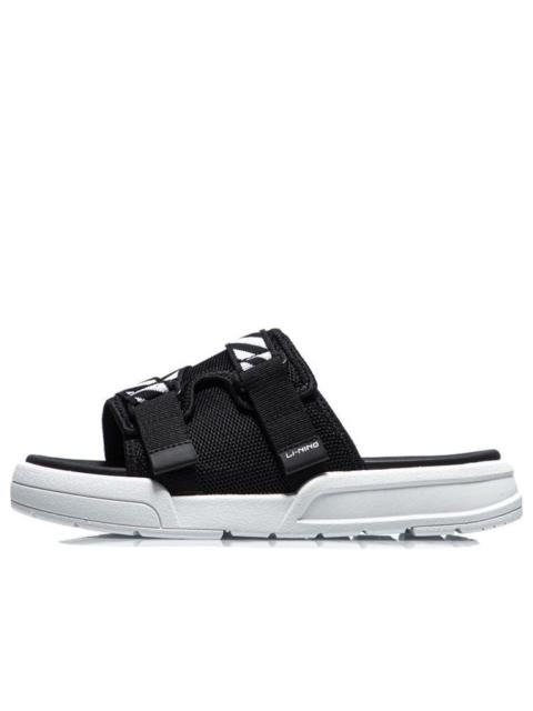 (WMNS) Li-Ning Fashion Slides 'Black White' AGAR014-1