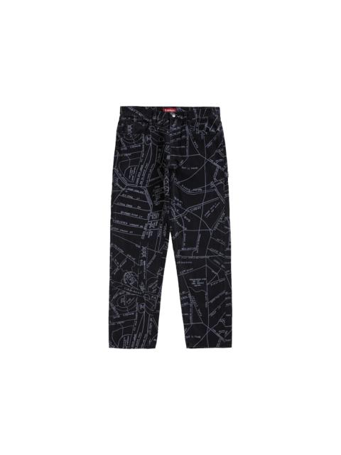 Supreme Gonz Map Denim Painter Pant Washed Black