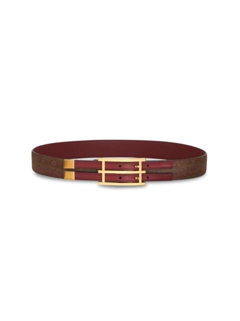 paisley-print leather belt