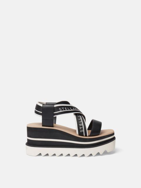 Sneak-Elyse Striped Platform Sandals