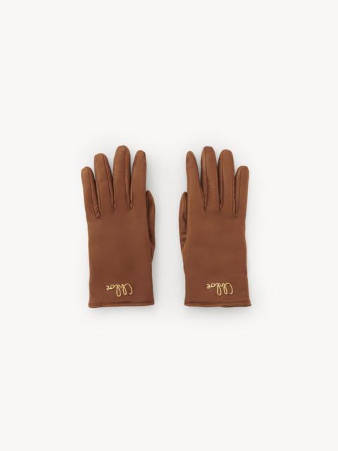 THE CHLOÉ ICONIC GLOVES IN LEATHER