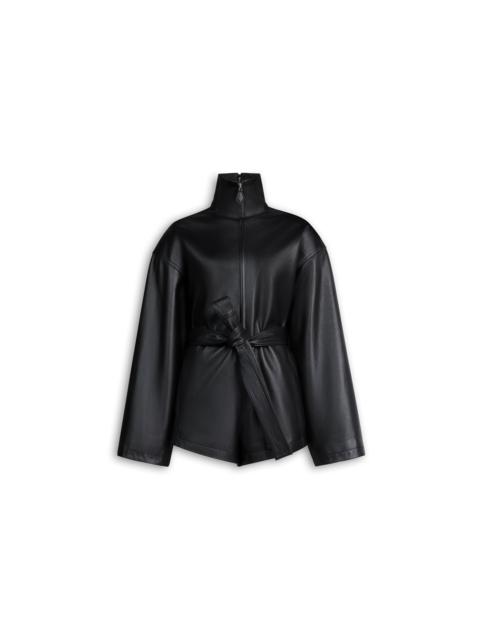 LEATHER SHORT JUMPSUIT