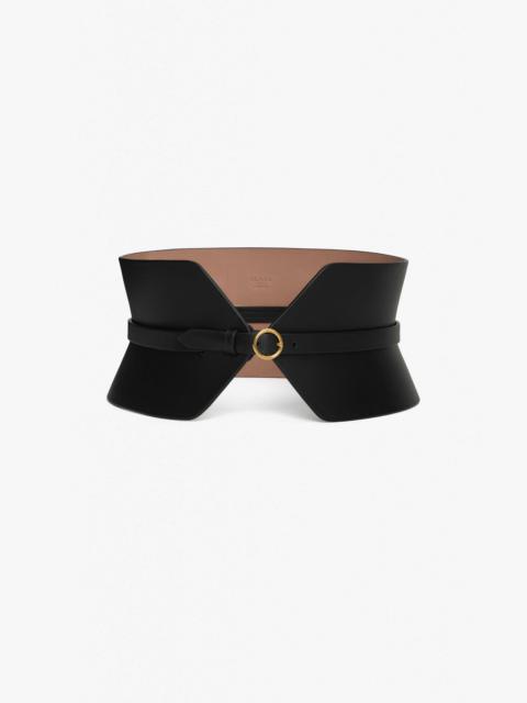 DOUBLE BUSTIER BELT IN CALFSKIN