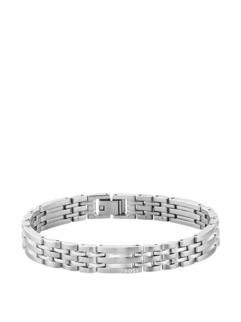 SILVER-TONE CUFF WITH MULTI-LINK DESIGN