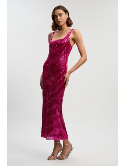 Petite Premium Crystal Embellished Midi Dress