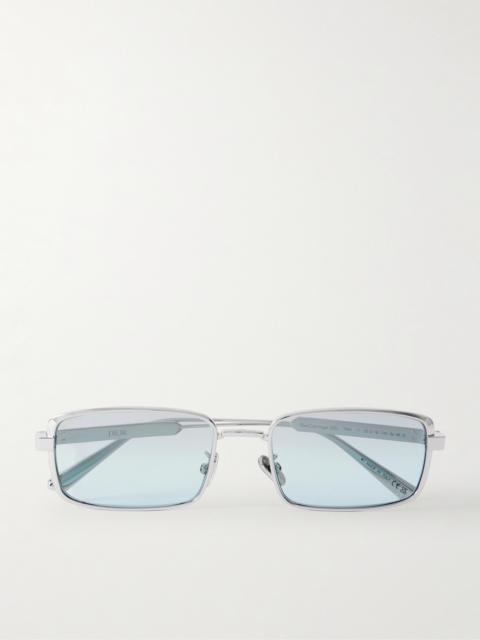 Diorcannage S2u Rectangular-frame Silver-tone Sunglasses