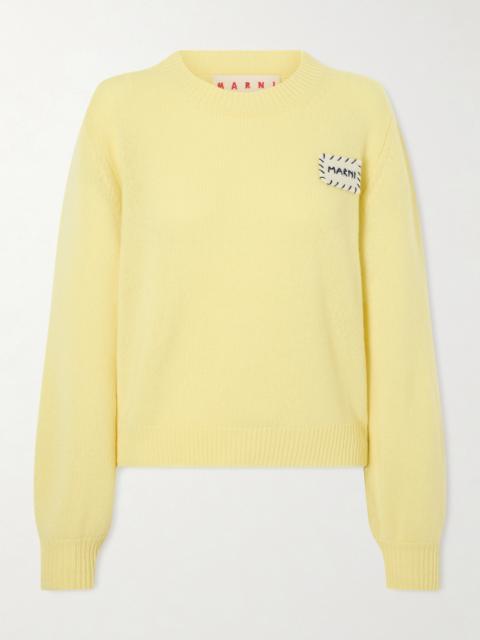 Appliquéd Cashmere Sweater