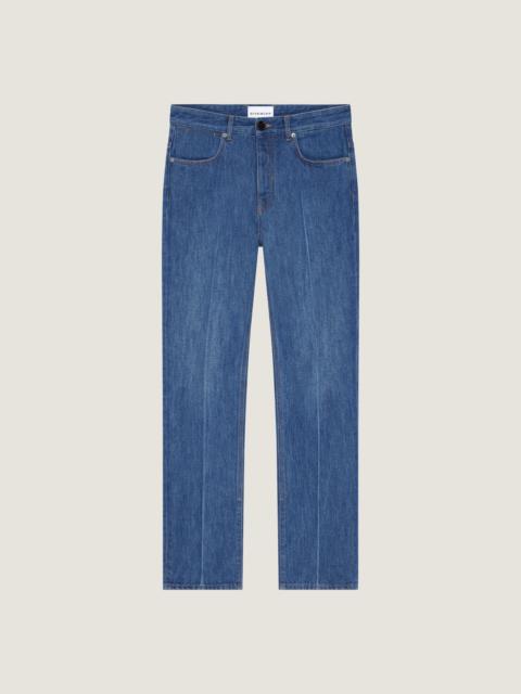 STRAIGHT FIT SHADOW WASHED JEANS WITH CREASE EFFECT