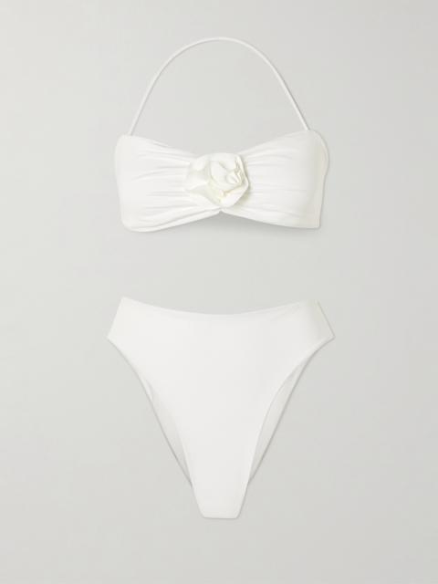 Alborozo Appliquéd Halterneck Bikini