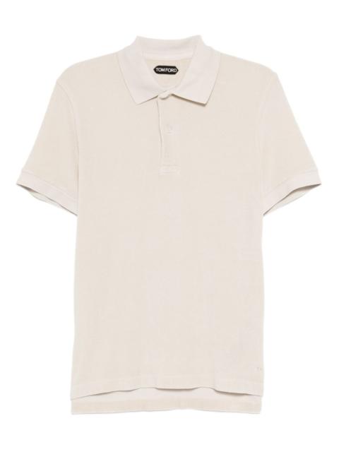 Towelling polo shirt