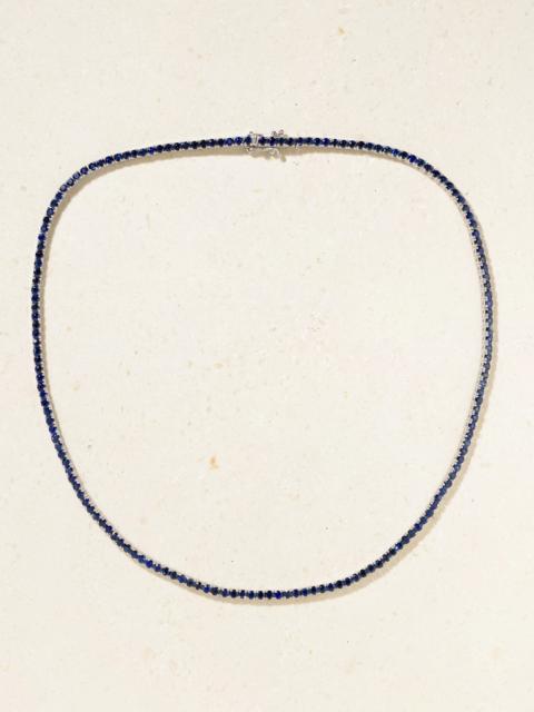 14-karat White Gold Sapphire Tennis Necklace