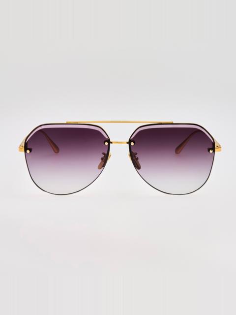 Quynh Sunglasses in Grey and Gold