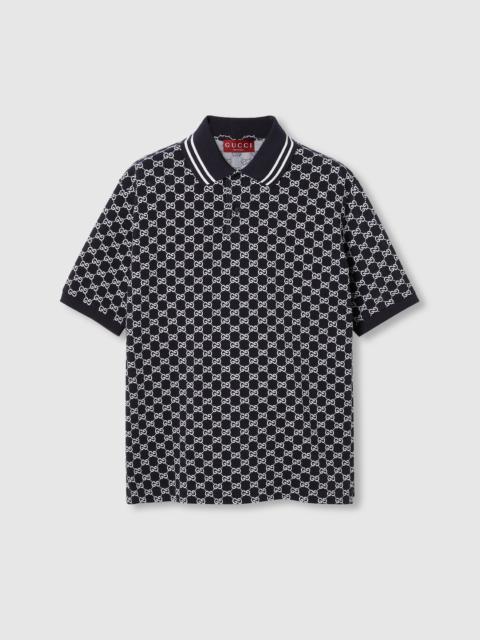 GG cotton piquet jacquard polo shirt