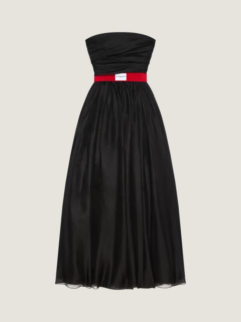 BUSTIER EVENING DRESS IN ORGANZA