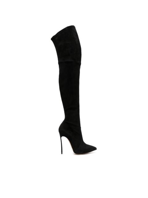 Blade 115mm above-knee suede boots