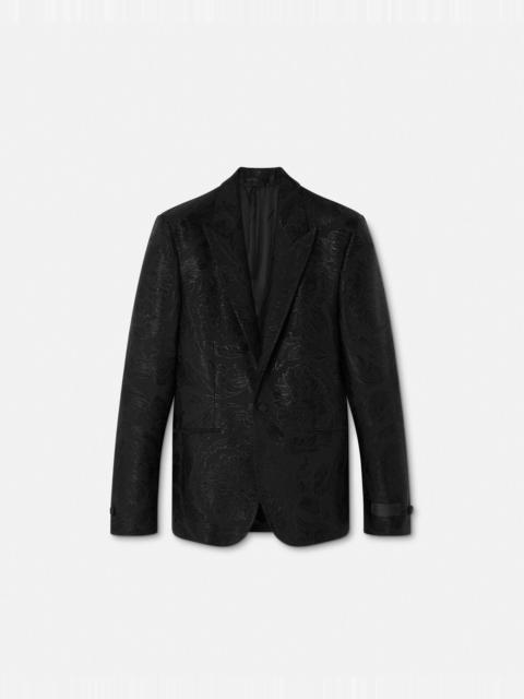 Barocco Jacquard Single-Breasted Blazer