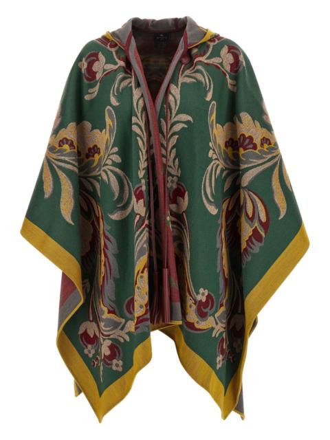 floral paisley hooded cape