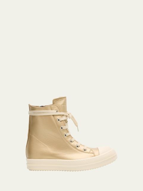 Metallic High-Top Sneakers