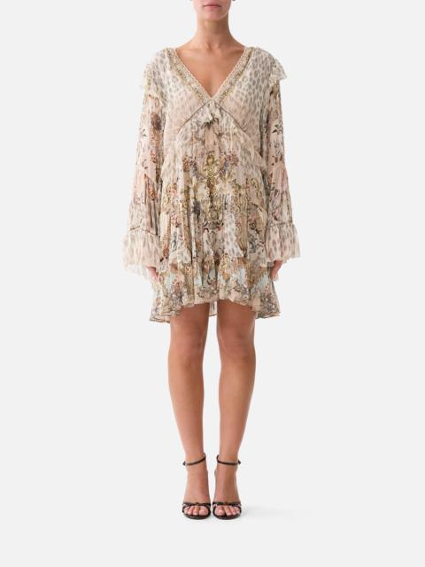 TIERED SWING MINI DRESS