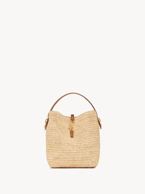 LE 37 IN WOVEN RAFFIA AND VEGETABLE-TANNED LEATHER