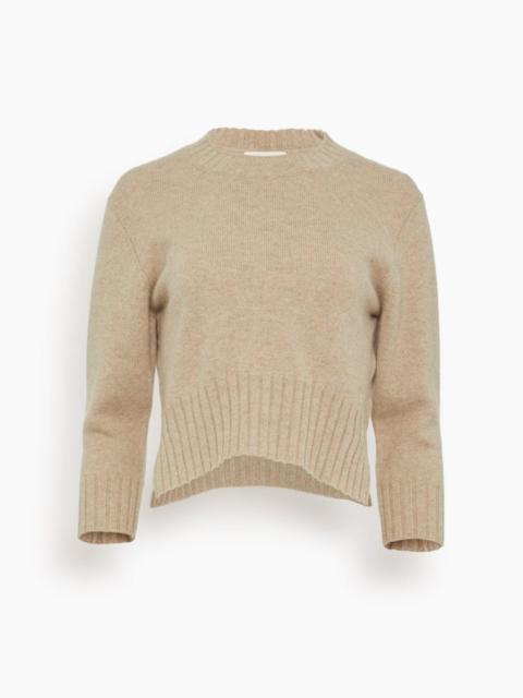 Mora Cropped Sweater in Beige Melange