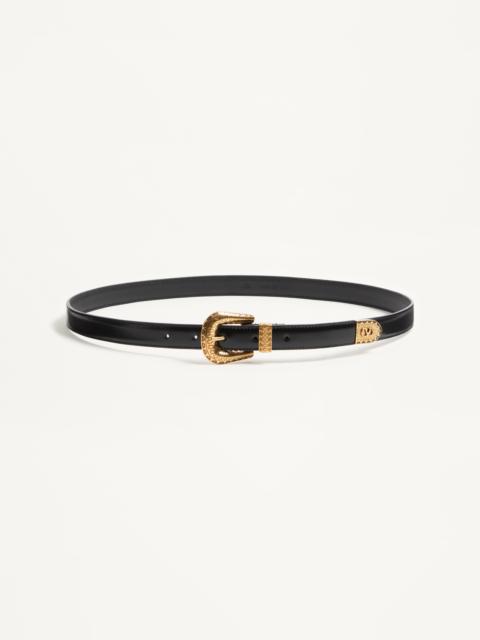 VLOGO SIGNATURE BRUSHED CALFSKIN BELT 20 MM