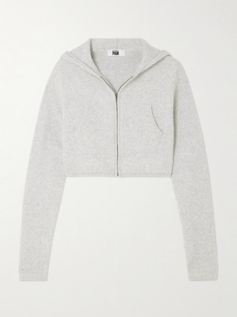 + Net Sustain + Pamela Anderson Cropped Brushed Organic Cotton-blend Hoodie