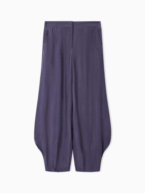 ASV CUPRO TROUSERS WITH ROUNDED HEM